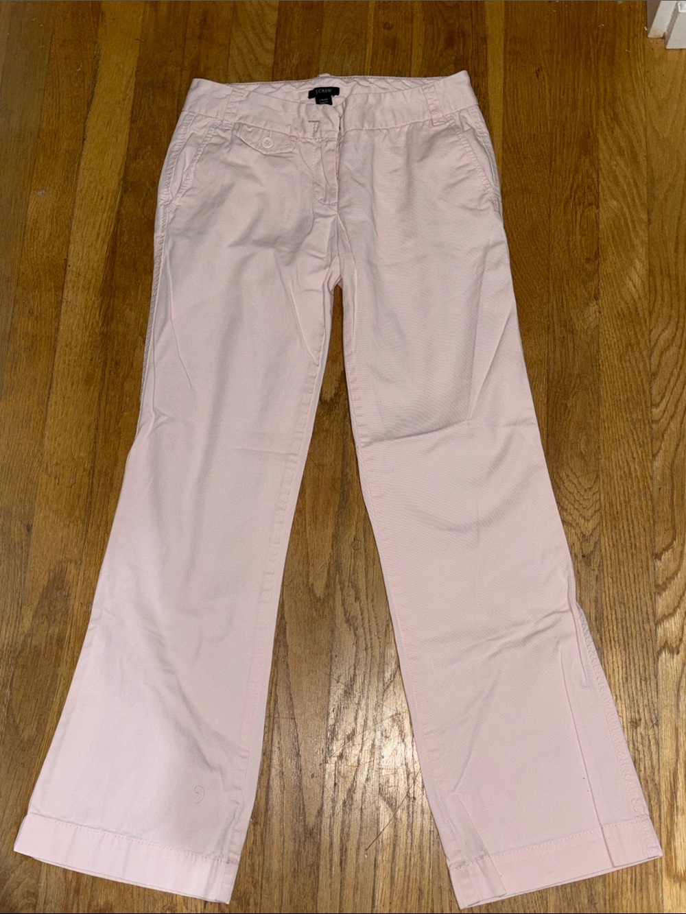 J. Crew Light Pink Wide-Leg Jeans